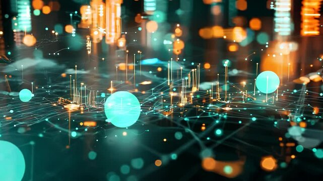 Abstract technology background with digital binary code. The binary code are running.big data concept.