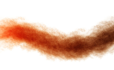 Watercolor paint stain texture overlay, realistic cutout, transparent background