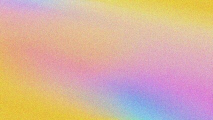 Yellow background. Holograph texture. Iridescent effect. Holographic backdrop. Rainbow bright gradient.