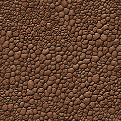 Naklejka premium Seamless brown dry ground or soil textyure, with pebbels