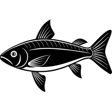 recommend clip art: grey mullet fish silhouette Vector SVG