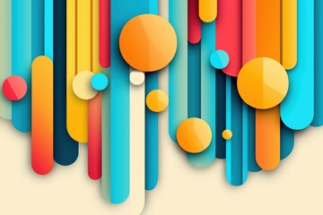 Vibrant Simplistic Design Abstract with Thick Lines â€“ Minimalist Colorful Artwork for Modern DÃ©cor, Creative Projects, and Visual Media â€“ Easy Recognition, High-Impact, Versatile Use Stock Image