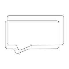 Set of blank white speech bubble in flat design, chatting box, message box icon. Bal