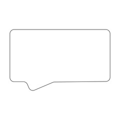 Set of blank white speech bubble in flat design, chatting box, message box icon. Bal