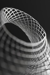 Minimalist cinematic approach to a macro shot of a wireframe model  AI generated illustration