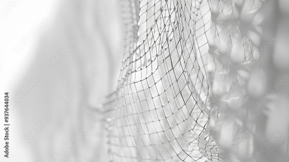 Poster minimalist cinematic approach to a macro shot of a wireframe model ai generated illustration
