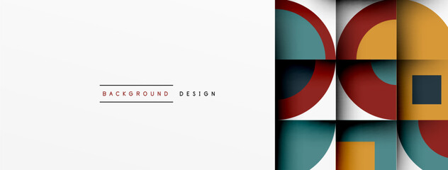 Modern geometrical abstract background - circles. Business or technology presentation design