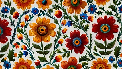  Traditional hand painted tole design for a canal boat or a narrow boat. 