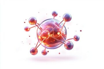 An illustration of neutron decay, highlighting the weak nuclear force in quantum physics