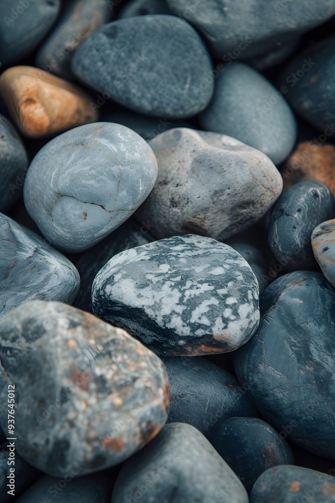Poster minimalist macro image of the surface of a pebble for an abstract background ai generated illustrati
