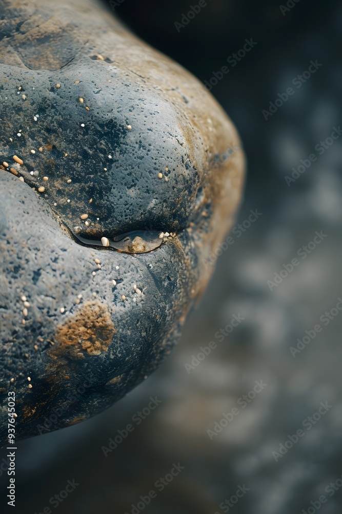 Poster minimalist macro image of the surface of a pebble for an abstract background ai generated illustrati