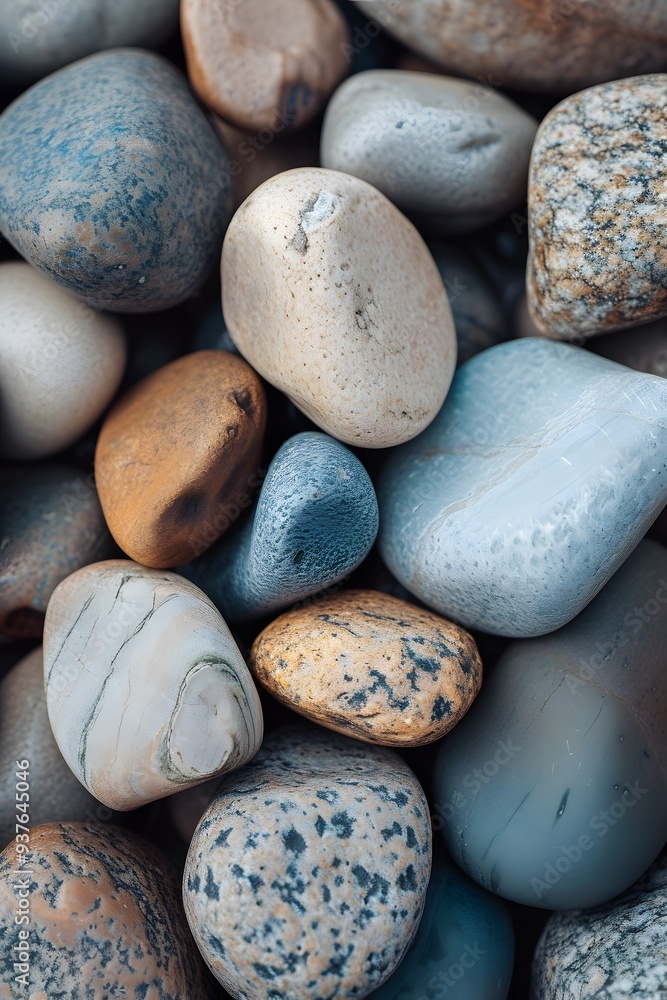 Poster minimalist macro image of the surface of a pebble for an abstract background ai generated illustrati