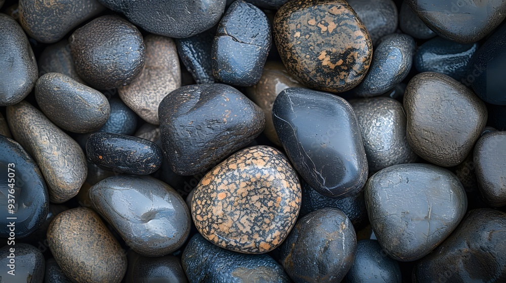 Poster minimalist macro image of the surface of a pebble for an abstract background ai generated illustrati