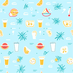 Summer, simple 2D svg vector illustration
