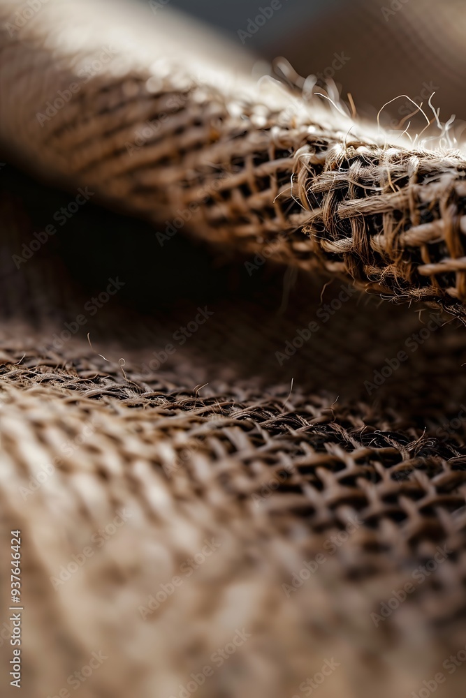 Poster minimalistic background showing macro focus on the details of a woven fabric ai generated illustrati