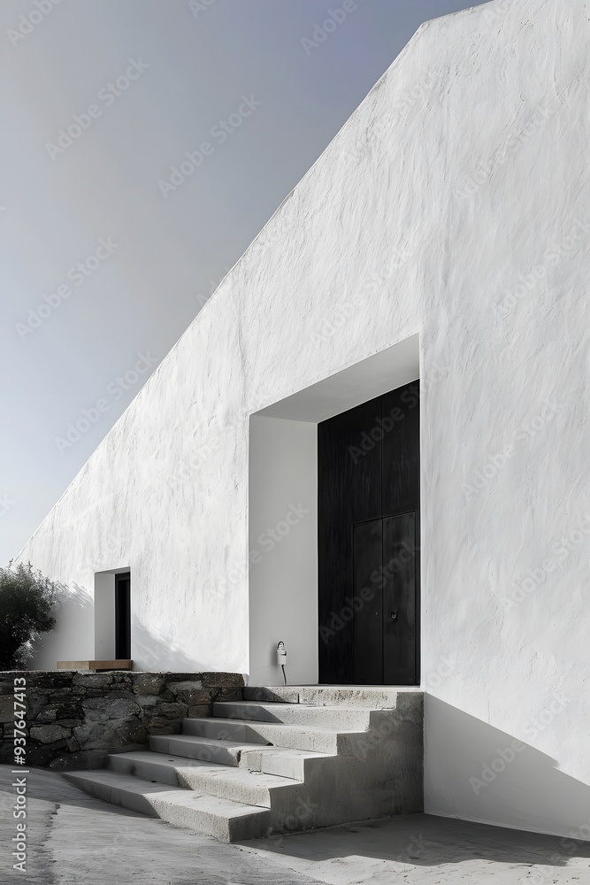 Poster minimalistic interpretation of a traditional house on a macro level ai generated illustration