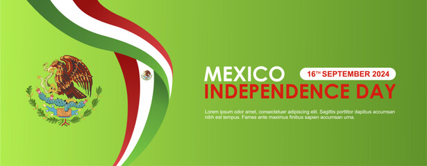 Viva la Vida Mexico 2024 Independence Day Means Long Live Mexico Independence Day 2024. Happy Mexico independence day 16 september 2024 banner, vector illustration, poster, background, template. 