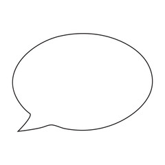 Set of blank white speech bubble in flat design, chatting box, message box icon. Bal