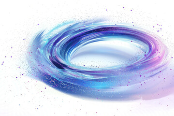 Fototapeta premium A breathtaking magical whirlwind of powerful enchantment on a white background.
