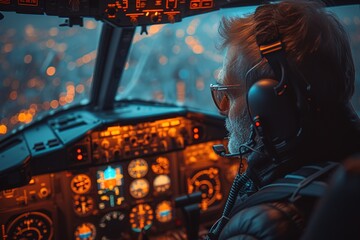 Pilot Handing Over Control The pilot handing over control to the copilot during the flight