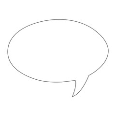 Set of blank white speech bubble in flat design, chatting box, message box icon. Bal