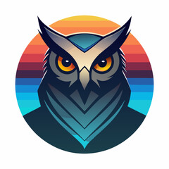 Fototapeta premium Vector owl mascot logo for sport and sport isolated