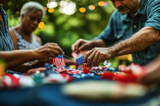 Patriotic Evening Picnic with Friends