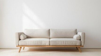 The modern beige sofa