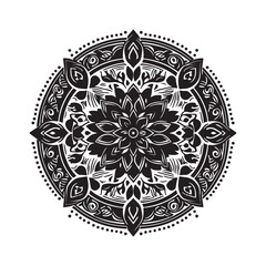 Beautiful floral pattern mandala art isolated on a white background, decoration element for meditation poster, yoga, banner, henna, invitation, cover page, design element mandala art, vector art