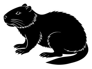 A Beaver Silhouette vector illustration