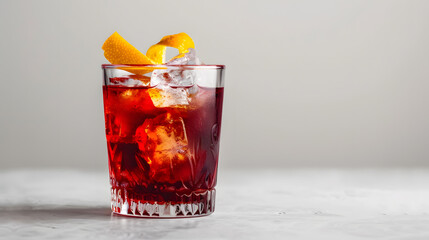 Negroni Cocktail with Orange Twist