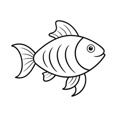 fish line art vector illustration