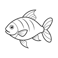 fish line art vector illustration