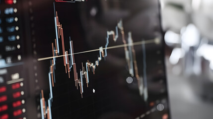 Stock Market Graph: Financial chart displaying stock market data.