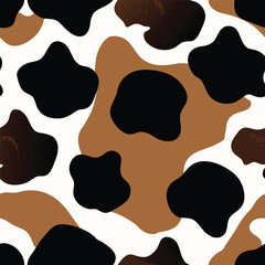 Seamless Cowhide Skin Vector – Western Print Pattern for Fabric and Design