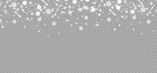 Dust sparks and stars shine with a special light. Christmas light effect. Glittering particles of magic dust.Vector sparkles on a transparent background.