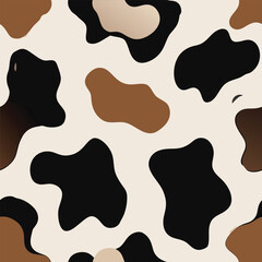 Seamless Cowhide Skin Vector &ndash; Western Print Pattern for Fabric and Design