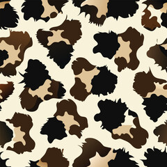 Seamless Cowhide Skin Vector – Western Print Pattern for Fabric and Design
