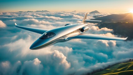 airplane flying over the clouds