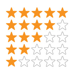 Rating Review five star free vector