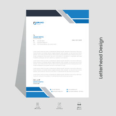 Modern and professional letterhead design template, corporate letterhead, simple letterhead layout, creative letterhead, clean letterhead template.