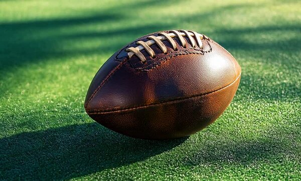 American Football on the Green Field