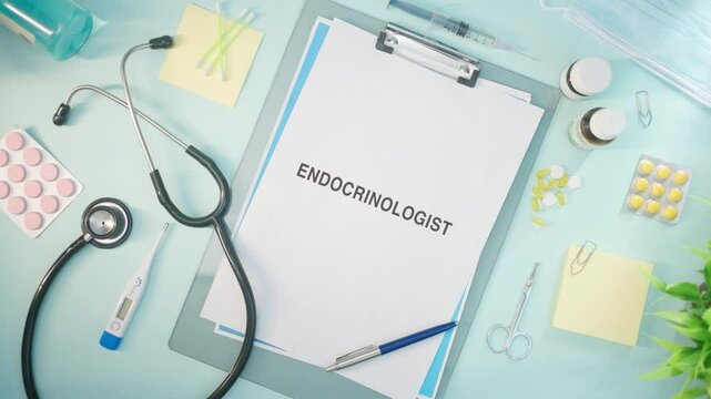ENDOCRINOLOGIST WRITTEN ON MEDICAL PAPER