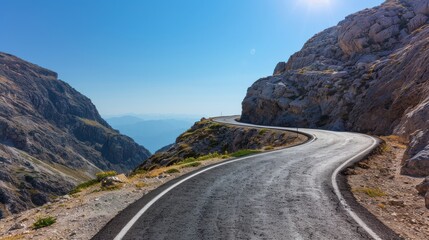 Winding Mountain Road with Breathtaking Views