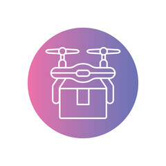 Autonomous Drones icon vector stock illustration