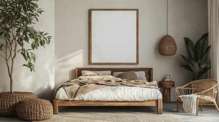 Minimalist Bedroom Design with Natural Elements.