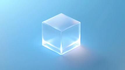 Abstract glass cube