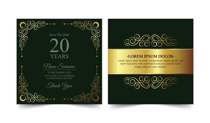 Elegant birthday card invitation template