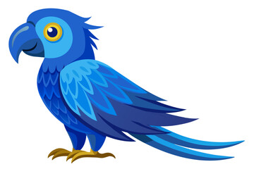 Hyacinth macaw bird vector art illustration