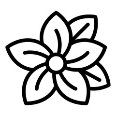 Frangipani tropical holiday icon illustration 